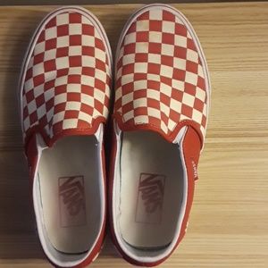 Red checkered vans